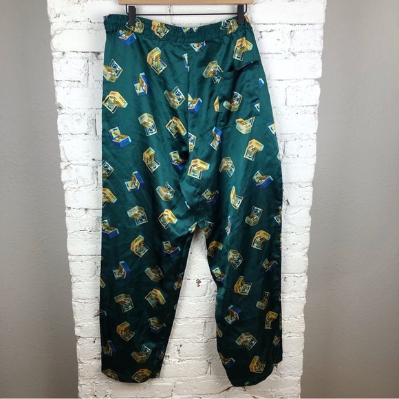 Vintage 90’s Honor’s Satin Cigar Box Sleep Pants - Picture 2 of 9